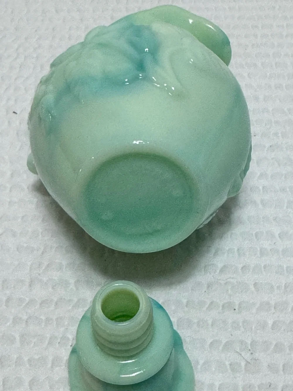 Vintage Mint Green Decorative Ceramic Pitcher Vase - oil